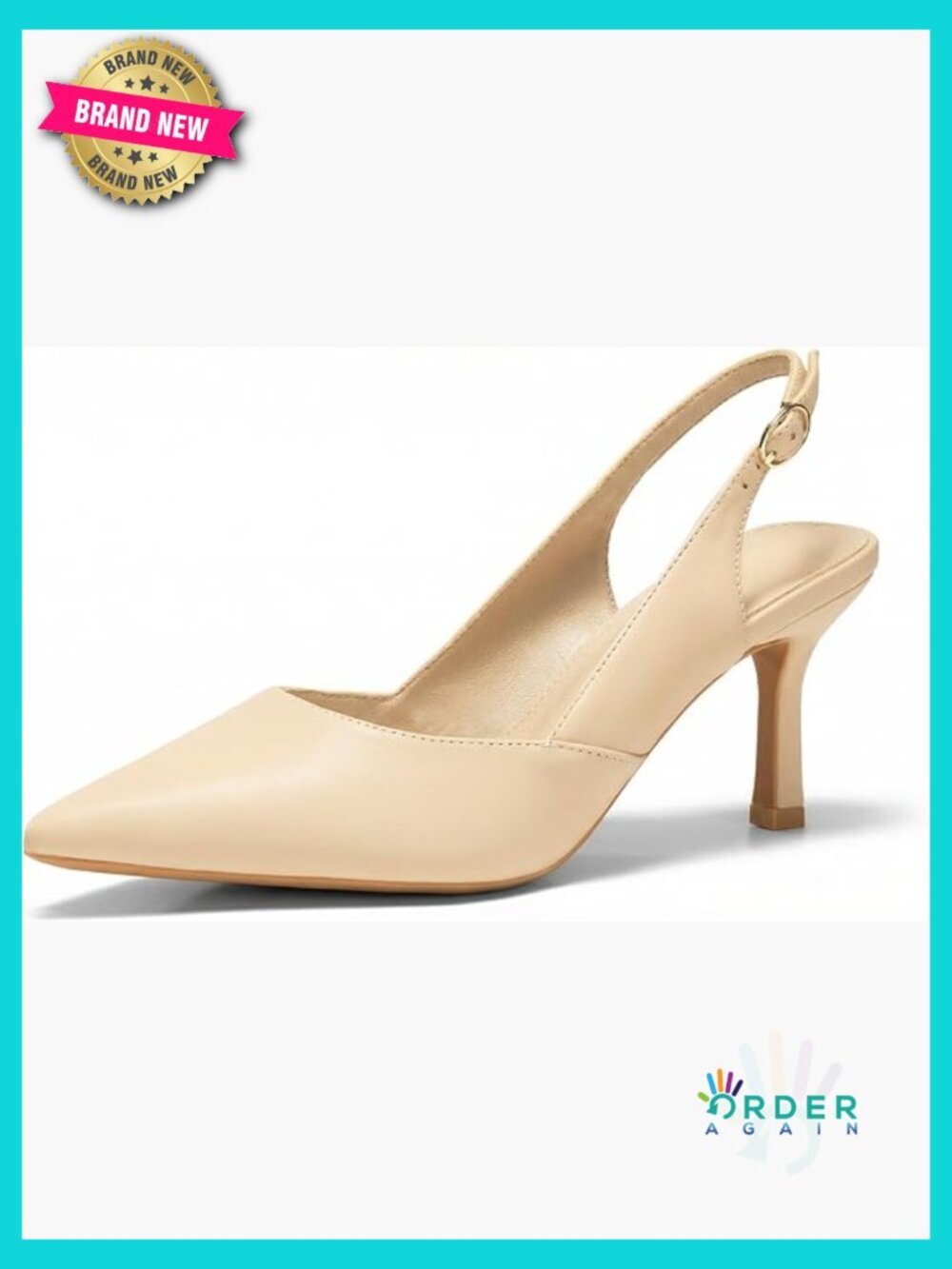 Slingback Kitten Heels Closed Toe Pumps Wedding Party Dress Shoes Adjustable